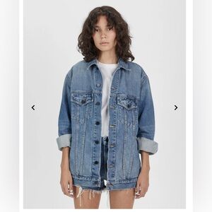 Alexander Wang Daze Oversized Trucker Relax Denim Jacket Womens XS